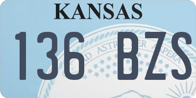 KS license plate 136BZS