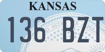 KS license plate 136BZT