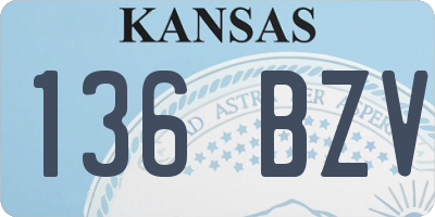 KS license plate 136BZV