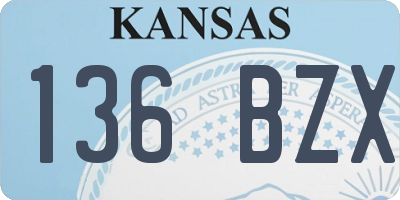 KS license plate 136BZX