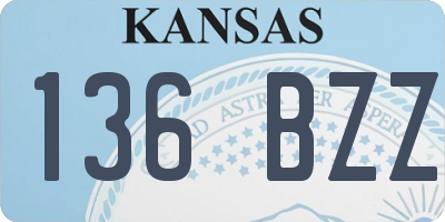 KS license plate 136BZZ
