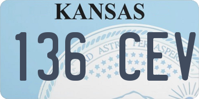 KS license plate 136CEV