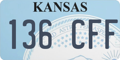 KS license plate 136CFF