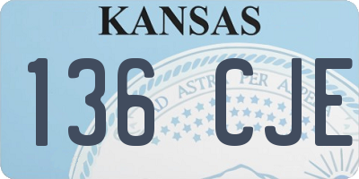 KS license plate 136CJE