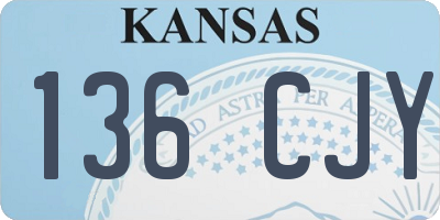 KS license plate 136CJY