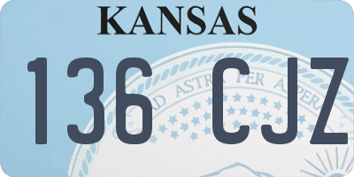 KS license plate 136CJZ