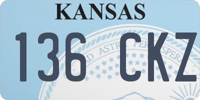KS license plate 136CKZ
