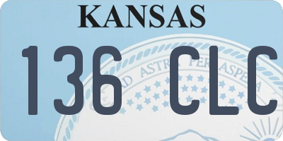 KS license plate 136CLC