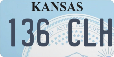 KS license plate 136CLH