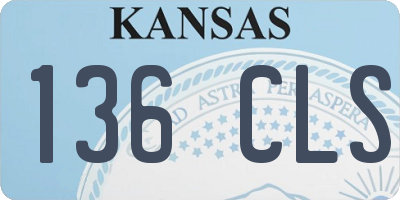 KS license plate 136CLS