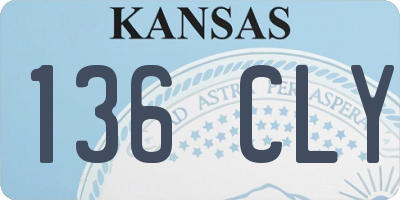 KS license plate 136CLY