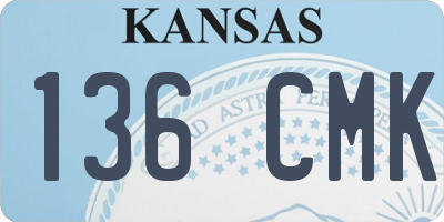 KS license plate 136CMK