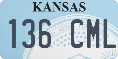 KS license plate 136CML