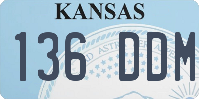 KS license plate 136DDM