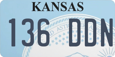KS license plate 136DDN