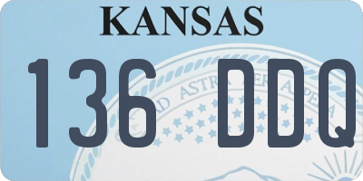 KS license plate 136DDQ