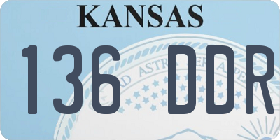 KS license plate 136DDR