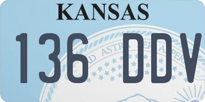 KS license plate 136DDV