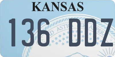 KS license plate 136DDZ