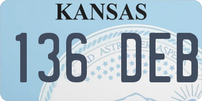 KS license plate 136DEB