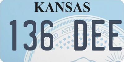 KS license plate 136DEE