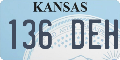 KS license plate 136DEH