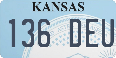 KS license plate 136DEU
