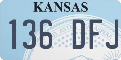 KS license plate 136DFJ