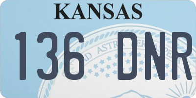 KS license plate 136DNR