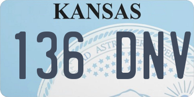 KS license plate 136DNV
