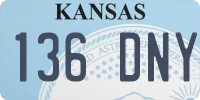KS license plate 136DNY