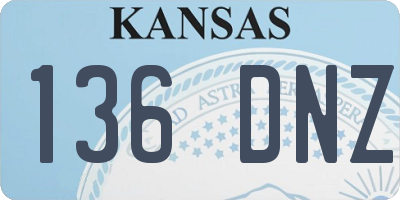 KS license plate 136DNZ