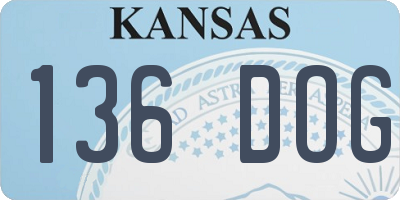 KS license plate 136DOG