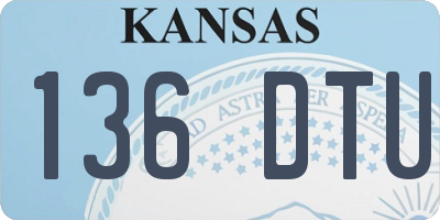 KS license plate 136DTU