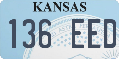 KS license plate 136EED