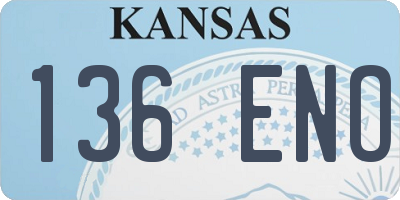 KS license plate 136ENO