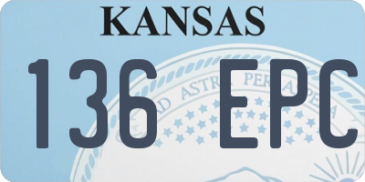KS license plate 136EPC