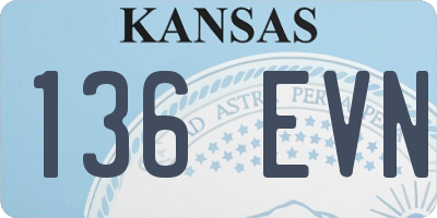 KS license plate 136EVN