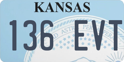 KS license plate 136EVT