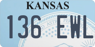 KS license plate 136EWL