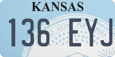 KS license plate 136EYJ