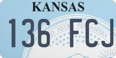 KS license plate 136FCJ