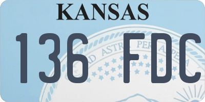 KS license plate 136FDC