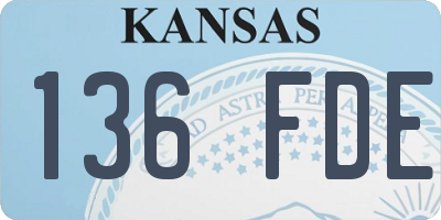 KS license plate 136FDE