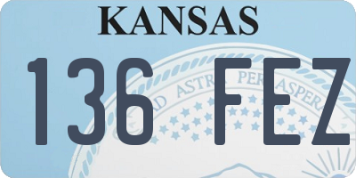 KS license plate 136FEZ