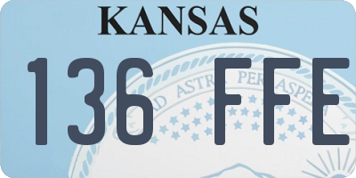 KS license plate 136FFE