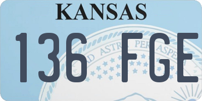 KS license plate 136FGE
