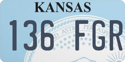 KS license plate 136FGR