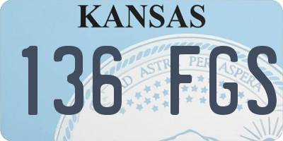 KS license plate 136FGS