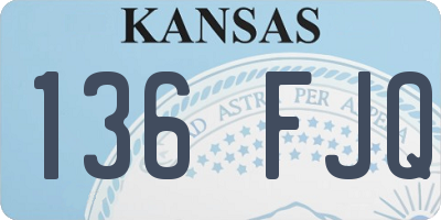 KS license plate 136FJQ